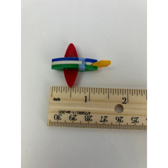 Vintage 1950s Mystery Airplane Puzzle Key Chain Toy Jericho Corp NY - Picture 2 of 5